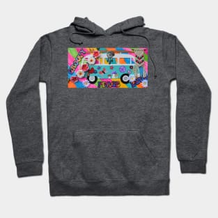 Hippie Life Mixed Media Hoodie